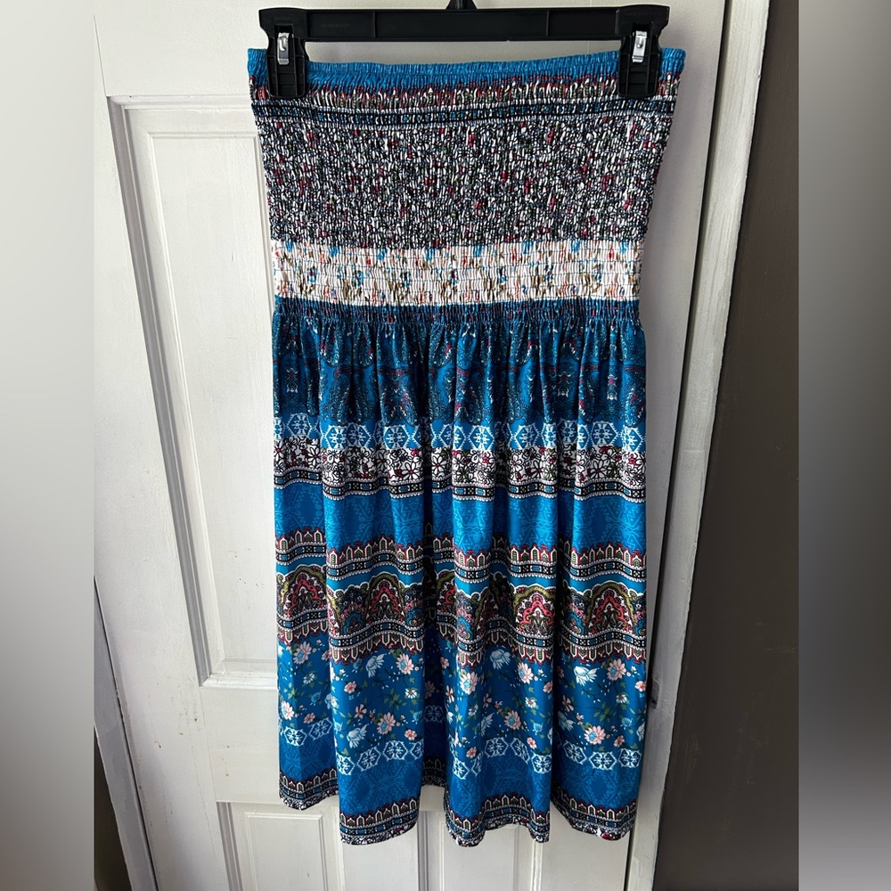 CHICGAL Strapless Summer Dress/Beach Cover Up. NWOT. Never Worn. Size S.